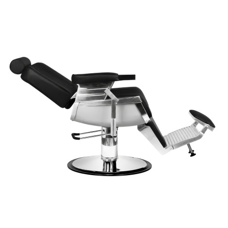 Barberstol Gabbiano Royal X sort — fra siden