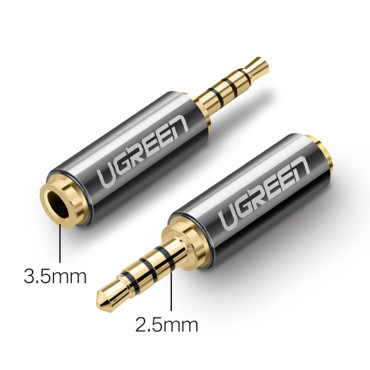 Adapter Adapter Jack Adapter 2.5mm Man till Jack 3.5mm Kvinnlig svart