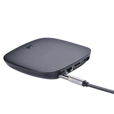 Adapter adapterja adapterja 2.5mm Moški v Jack 3.5mm Ženska črna
