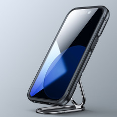 Primer za iPhone 14 oklepni pokrov s stojalom ročajem prstan Dr črna