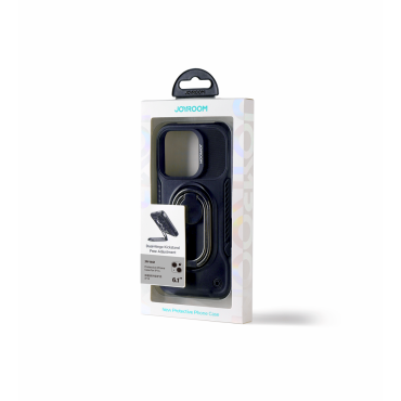 Veske til iPhone 14 Armored Cover med Stand Håndtak Ring Holder Svart