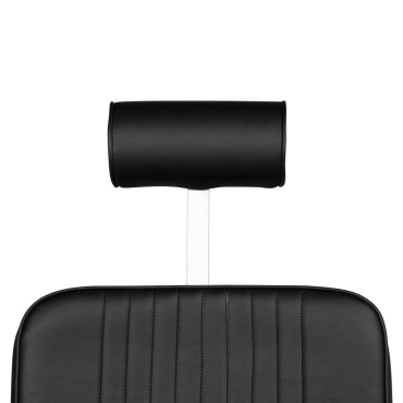 Barber chair Gabbiano Royal X black — close-up of the head