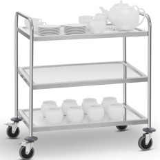 Carrello del cameriere Horeca 3 ripiani fino a 150 kg