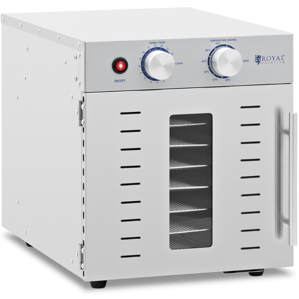 Profesionálny sušička Dehydrator pre potraviny 8 GRINES 29X29CM 22L 800W