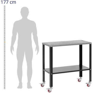 Mobilna montažna miza z polico do 544 kg 91x46cm