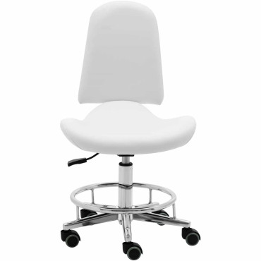 Rue kozmetické stoličky založené na základe jazdy - biela