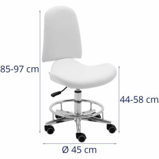 Rue cosmetic chair based on a driving basis - white