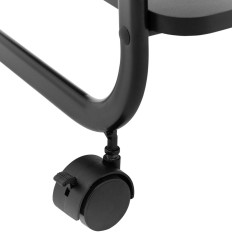 Table Cosmetic Trolley for Living Room 3 Shelves 60x43cm - Black