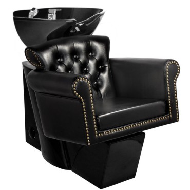 Gabbiano Barber Wash Unit Berlin Zwart met Zwarte Kom