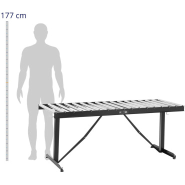Rullmatare med höjdjustering upp till 200 kg 17 rullar 540x35mm 178cm