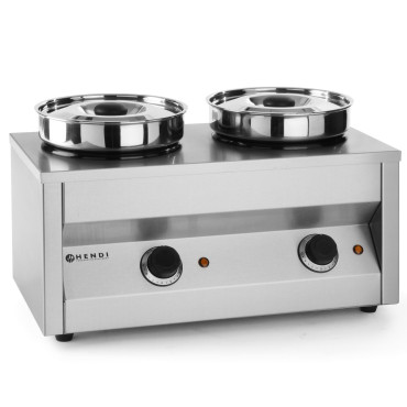 Aquecedor elétrico para sopa de termosistema e molho 2 x 4.2L - Hendi 201206