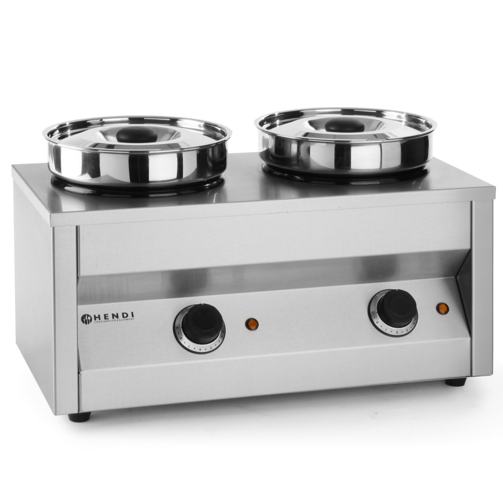 Aquecedor elétrico para sopa de termosistema e molho 2 x 4.2L - Hendi 201206