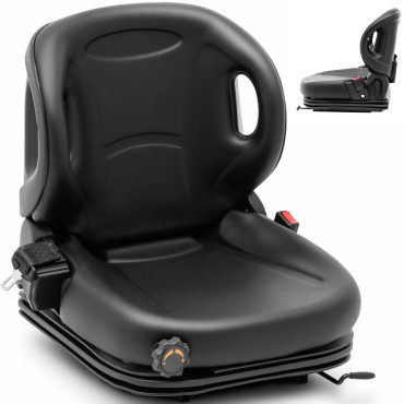 Sittjusterbar traktor med suspension och 50x50cm ränder