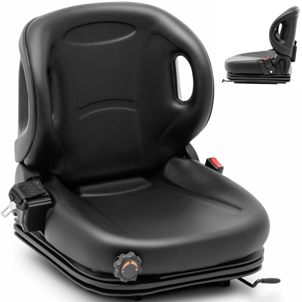 Sittjusterbar traktor med suspension och 50x50cm ränder