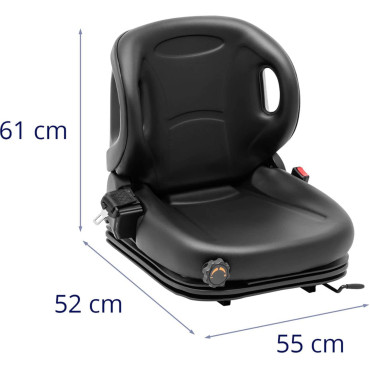 Sėdynės reguliuojamas traktorius su pakabomis ir 50x50cm juostelėmis