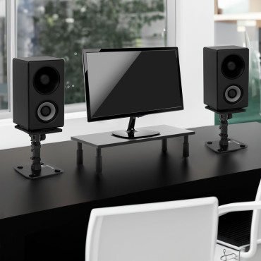 Base de suporte no monitor laptop alto com alta ajustável e inclinação