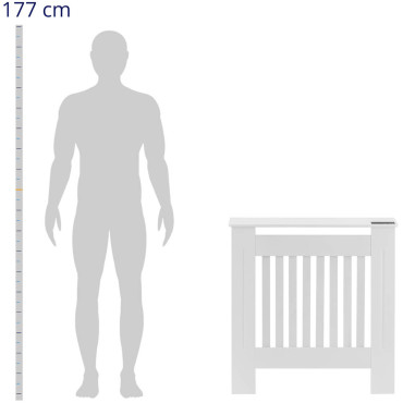 Casos cobrem para radiador radiador 78x82cm branco