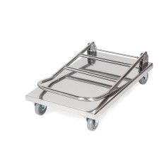 Käytävävaunu taitettava teräksinen HoReCa alusta 70x52 cm