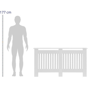 Maskas Ūdens radiatora radiators 152x82cm balts