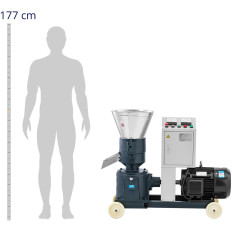 Pelecarka granuliatorius pašarams su elektriniu varikliu 11kW 300-400 kg / h