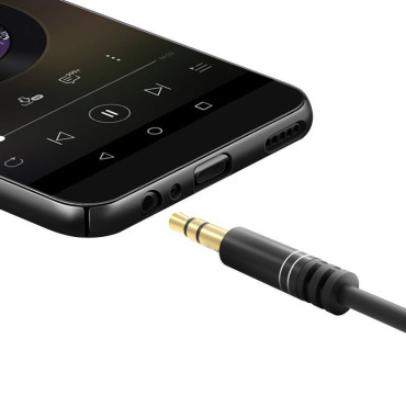 AUX AUX AUX AUX KABELY AUX KABEL 3.5mm 1m čierna