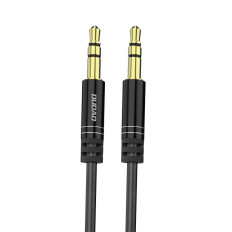 Stretchable Cable Audio Cable AUX MINI JACK 3.5mm Pavasaris 150cm melns