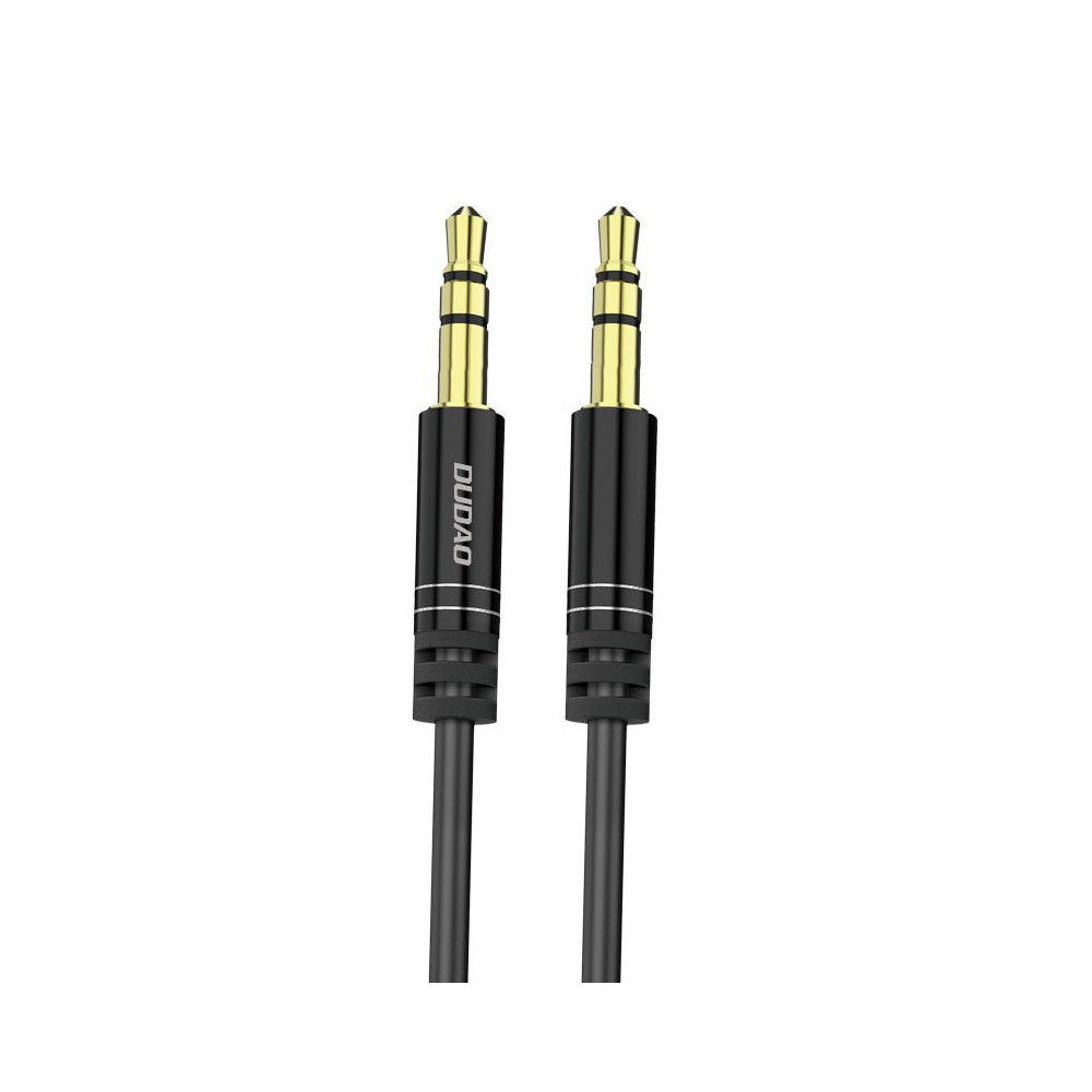 Stretchable Cable Audio Cable AUX MINI JACK 3.5mm Pavasaris 150cm melns