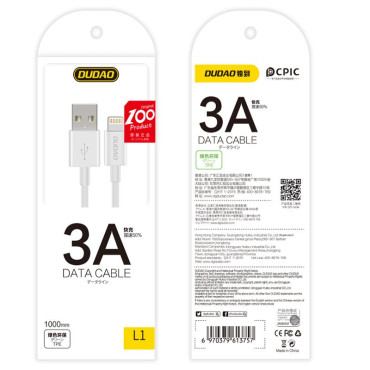 Καλώδιο καλωδίου για iPhone USB - Lightning 3A 1m White