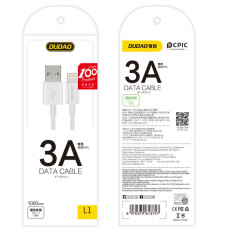 Kabeļu kabelis iPhone USB - Zibens 3A 1m balts