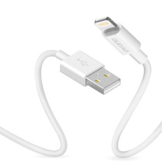 Kabeļu kabelis iPhone USB - Zibens 3A 1m balts