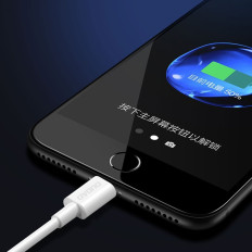 Kabeļu kabelis iPhone USB - Zibens 3A 1m balts