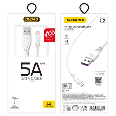 Cable de cable USB - Micro USB 5A 1M Blanco