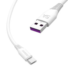 Καλώδιο USB - USB-C 5A 1M Λευκό