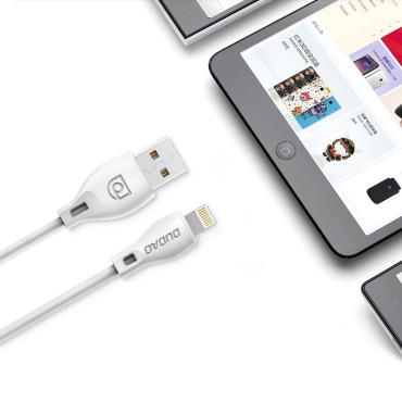 Cable de cable para iPhone USB - Lightning 2.4a 1m blanco
