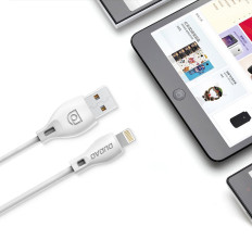 Kabelkabel til iPhone USB - Lyn 2.1a 2m Hvid