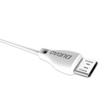 USB kabelio kabelis - mikro USB 2.4A 1M balta