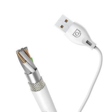 USB-kaabelkaabel - mikro-USB 2.4a 2m valge