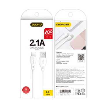 USB kabelski kabel - USB-C 2.1A 1M bela