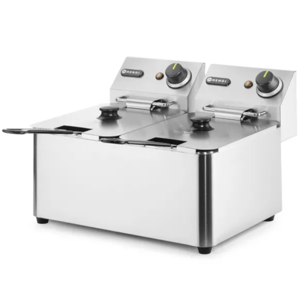 Línea de cocina de freidora gastronómica 6kw 230v 2 x 4l - Hendi 205846