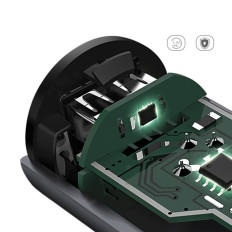 Avtomobilski polnilnik z varnostnim kladivom za 2x USB 5V 3.1A Grey