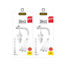 3in1 autotelefoon oplaadkit + witte kabel