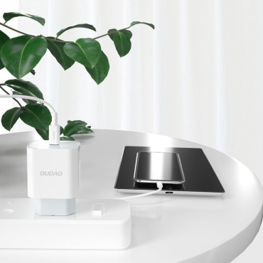 Hitri omrežni polnilnik EU USB-C PD + Lightning Cable za iPhone 1M bela