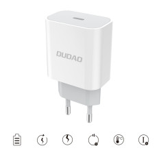 Hitri omrežni polnilnik EU USB-C PD + Lightning Cable za iPhone 1M bela