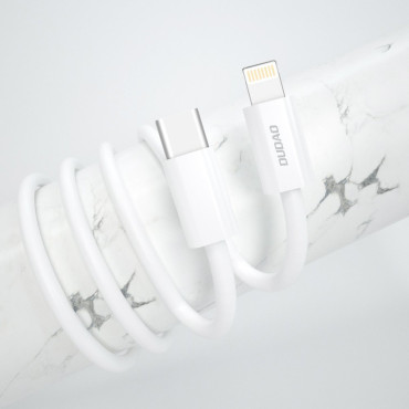 Hitri omrežni polnilnik EU USB-C PD + Lightning Cable za iPhone 1M bela