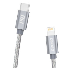 Fio de cabo durável para o iPhone USB-C - Entrega de energia de Lightning 45w 1m cinza
