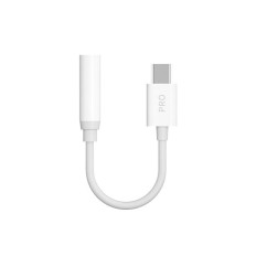 Adattatore adattatore audio per cuffia con USB-C su mini jack da 3,5 mm bianco