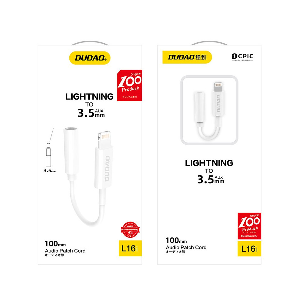 "Audio Adapter" adapteris "iPhone" ausinių su žaibais mini lizdą 3,5 mm balta