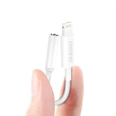 Ljudadapter Adapter för iPhone hörlurar med blixt på mini-jack 3,5 mm vit