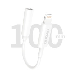 Ljudadapter Adapter för iPhone hörlurar med blixt på mini-jack 3,5 mm vit