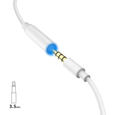 Ljudadapter Adapter för iPhone hörlurar med blixt på mini-jack 3,5 mm vit